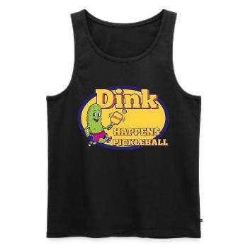Pickleball Dink Happen, drôle d’amour du pickleball - Débardeur bio Premium Homme - noir - Devant - Michal (187cm)