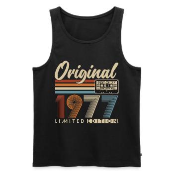 1977 Vintage Vintage Rétro Cadeau d’anniversaire - Débardeur bio Premium Homme - noir - Devant - Michal (187cm)