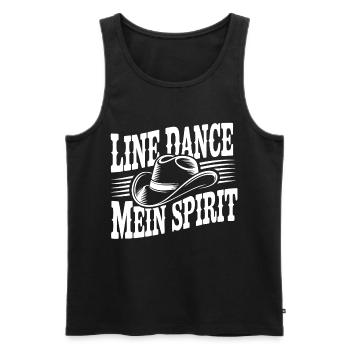 Line Dance Cowboy Spirit - Men's Premium Organic Tank Top - black - Front - Michal (187cm)