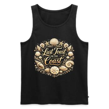 Last Toast on the Coast – Filigreer Bachelor Party Sea - Men's Premium Organic Tank Top - black - Front - AI Model Male 178 light (178cm)
