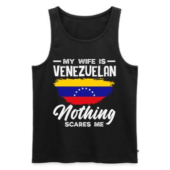 Venezuela Flag Pride & Home Venezuela - Men's Premium Organic Tank Top - black - Front - Michal (187cm)
