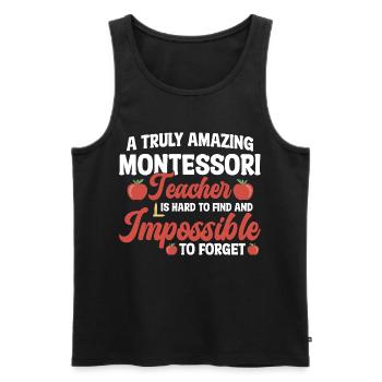  Montessori Method School Employee Montessori - Men's Premium Organic Tank Top - black - Front - Michal (187cm)