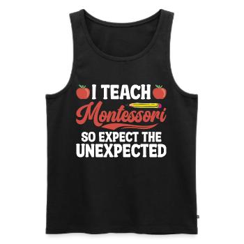  Montessori Worker Education Method Montessori - Men's Premium Organic Tank Top - black - Front - Michal (187cm)