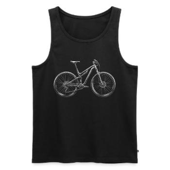 MTB Zeichnung – Geschenk für Mountainbiker - Männer Premium Bio Tank Top - Schwarz - Vorne - Michal (187cm)