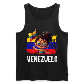 Venezuela Flag Pride & Home Venezuela - Men's Premium Organic Tank Top - black - Front - Michal (187cm)