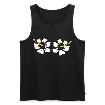 Hawaiiblume Hibiskus Hibiskusblüte Urlaub Geschenk - Männer Premium Bio Tank Top - Schwarz - Vorne - Michal (187cm)