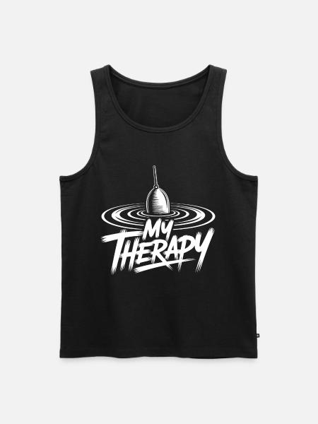 Fishing Therapy - Men's Premium Organic Tank Top - black