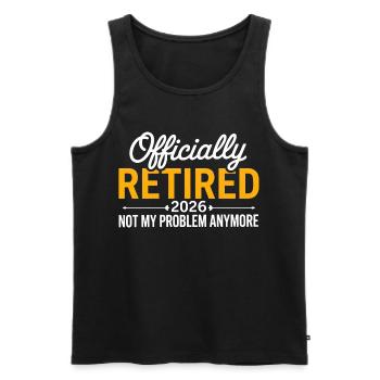 Retired 2026 Funny Retired Graphic Men Retirement - Débardeur bio Premium Homme - noir - Devant - Michal (187cm)
