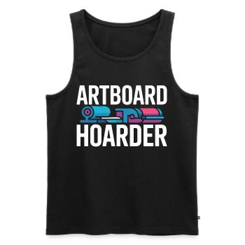 Print Designer Artboard Hoarder Creative Designer - Men's Premium Organic Tank Top - black - Front - AI Model Male 178 light (178cm)