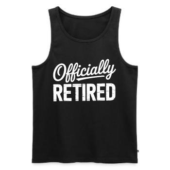 Retired 2026 Funny Retired Graphic Men Retirement - Men's Premium Organic Tank Top - black - Front - AI Model Male 178 light (178cm)