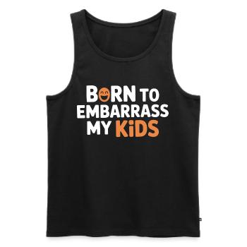 Dad Humor Father Sayings Funny - Men's Premium Organic Tank Top - black - Front - AI Model Male 178 light (178cm)