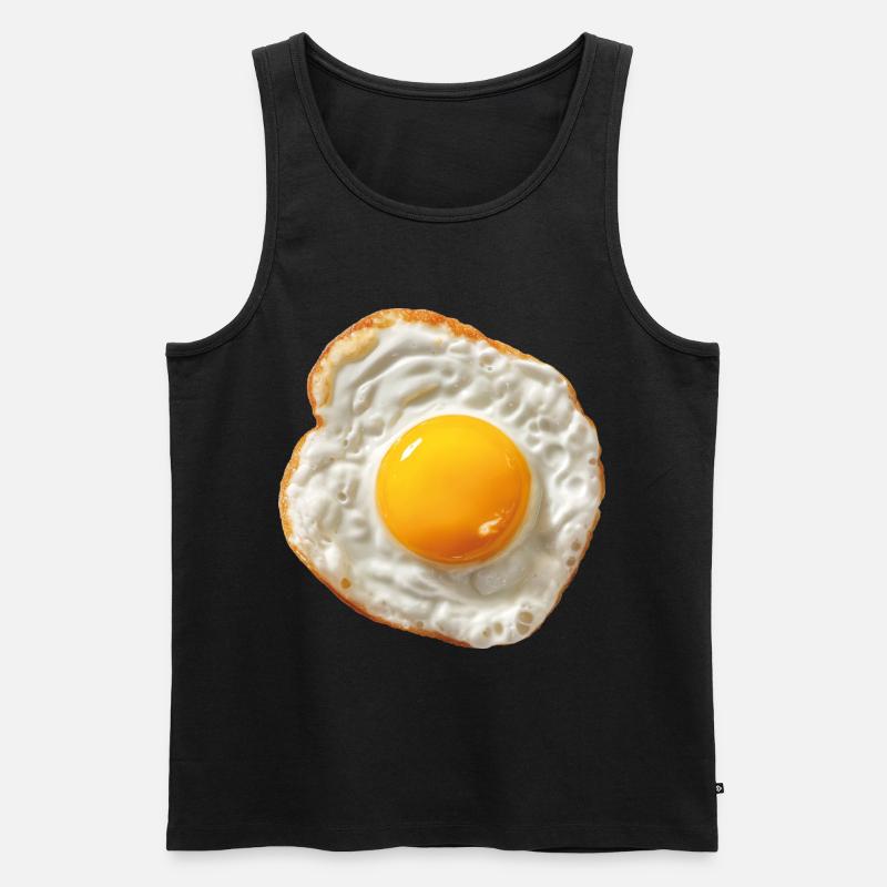 Spiegelei - Männer Premium Bio Tank Top - Schwarz