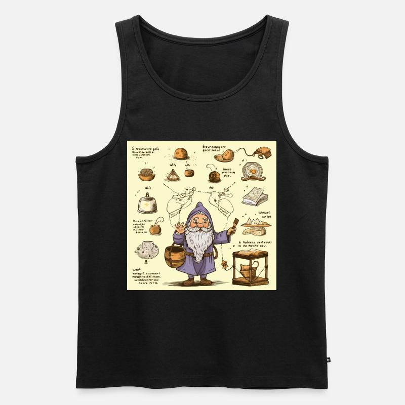 Alchemie Küchenzauberer - Männer Premium Bio Tank Top - Schwarz