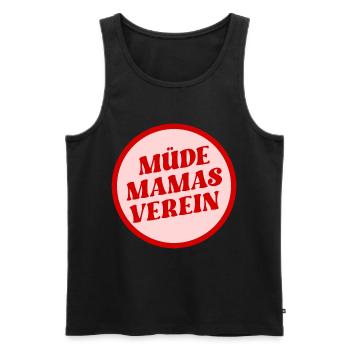 Müde Mamas Verein - Männer Premium Bio Tank Top - Schwarz - Vorne - Michal (187cm)