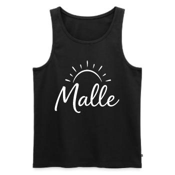 Malle Sonne - Männer Premium Bio Tank Top - Schwarz - Vorne - Michal (187cm)