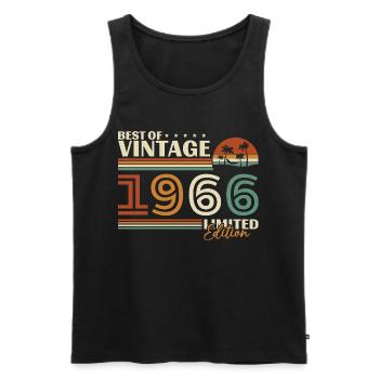 1966 Vintage Retro Geburtstagsgeschenk - Männer Premium Bio Tank Top - Schwarz - Vorne - Michal (187cm)