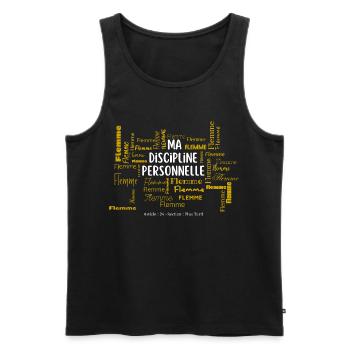 MA DISCIPLINE PERSONNELLE - Débardeur bio Premium Homme - noir - Devant - Michal (187cm)