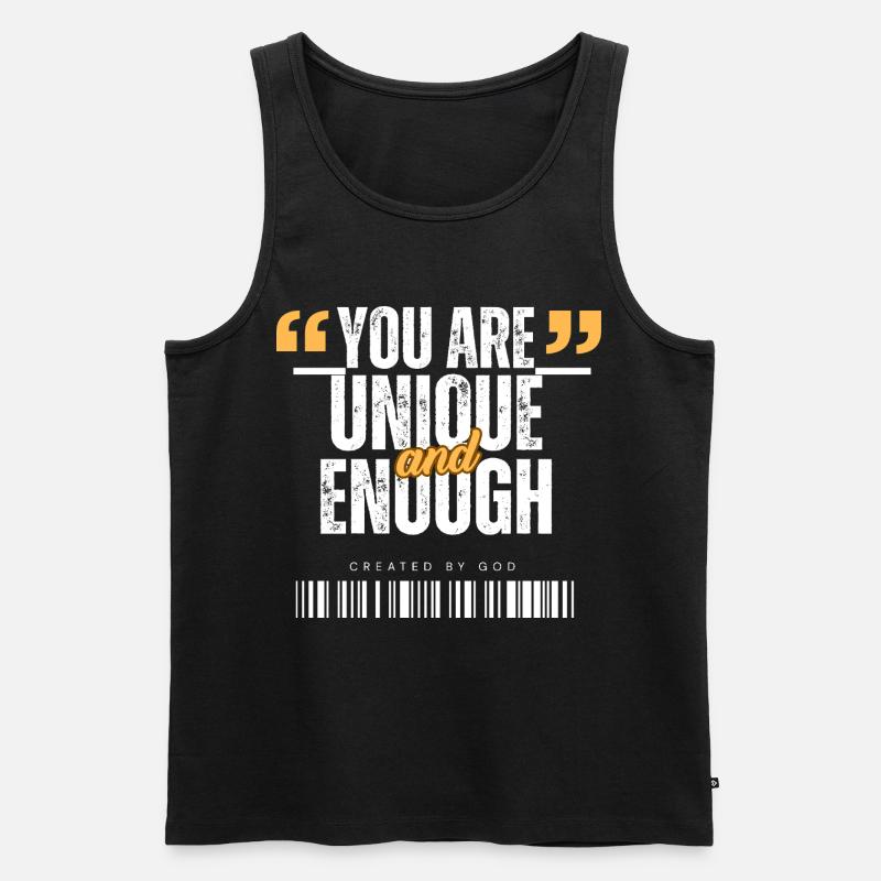 You_are_Unique - Männer Premium Bio Tank Top - Schwarz