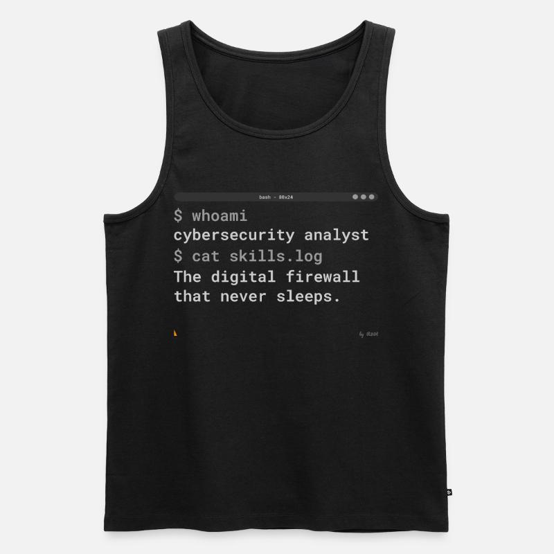 Cybersecurity Analyst Terminal - IT Gift - Men's Premium Organic Tank Top - black