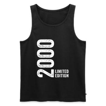 2000 Édition Limitée 26 ans anniversaire - Débardeur bio Premium Homme - noir - Devant - Michal (187cm)