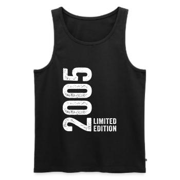 2005 Édition Limitée 21 ans anniversaire - Débardeur bio Premium Homme - noir - Devant - Michal (187cm)