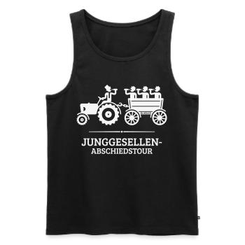 Junggesellen-Abschiedstour Mit Trecker (JGA / W) - Männer Premium Bio Tank Top - Schwarz - Vorne - AI Model Male 178 light (178cm)
