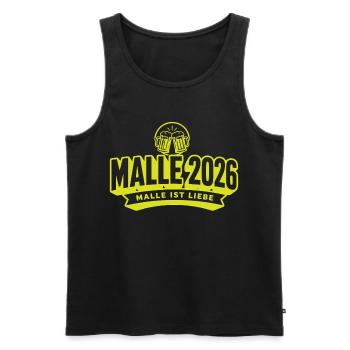 Malle 2026 Malle ist Liebe - Männer Premium Bio Tank Top - Schwarz - Vorne - Michal (187cm)