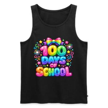 100 Days of Magical Rainbow School - Men's Premium Organic Tank Top - black - Front - AI Model Male 178 light (178cm)