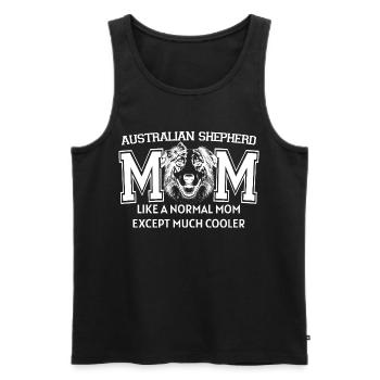 Fière maman australienne amoureuse du berger australien - Débardeur bio Premium Homme - noir - Devant - AI Model Male 178 light (178cm)