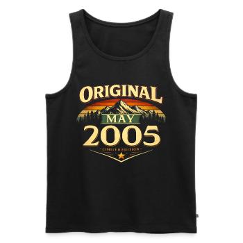 21st Birthday Gift Original May 2005 - Men's Premium Organic Tank Top - black - Front - Michal (187cm)
