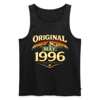 Cadeau du 30e anniversaire Original mai 1996 - Débardeur bio Premium Homme - noir - Devant - Michal (187cm)