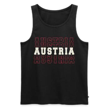 Österreich Austria Fußball Sport Fan Flagge Stolz - Männer Premium Bio Tank Top - Schwarz - Vorne - AI Model Male 178 light (178cm)