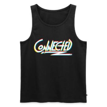 Connected_white_prism - Männer Premium Bio Tank Top - Schwarz - Vorne - AI Model Male 178 light (178cm)