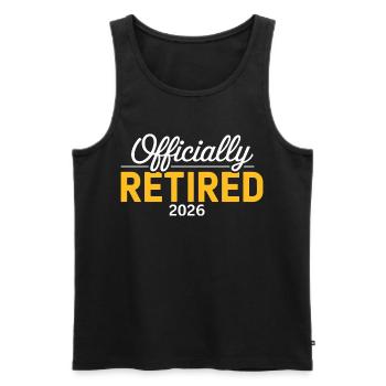 Retired 2026 Funny Retired Graphic Men Retirement - Men's Premium Organic Tank Top - black - Front - AI Model Male 178 light (178cm)