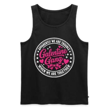 Galentine Gang Tenue Groupe Meilleures Amies - Débardeur bio Premium Homme - noir - Devant - AI Model Male 178 light (178cm)
