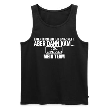 Gamer Lustig Gaming Team - Männer Premium Bio Tank Top - Schwarz - Vorne - AI Model Male 178 light (178cm)