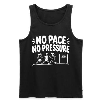 No Pace No Pressure - Men's Premium Organic Tank Top - black - Front - AI Model Male 178 light (178cm)