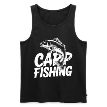 Cap Fishing Carp - Men's Premium Organic Tank Top - black - Front - Michal (187cm)