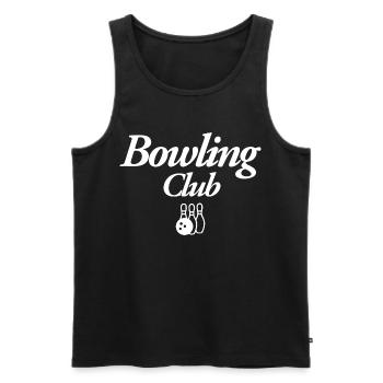 Bowling Club - Débardeur bio Premium Homme - noir - Devant - AI Model Male 178 light (178cm)