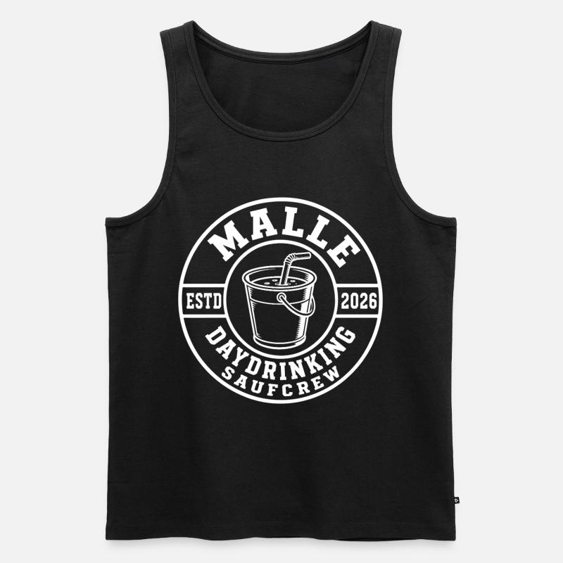 Malle 2026 Daydrinking Sauf Crew - Männer Premium Bio Tank Top - Schwarz