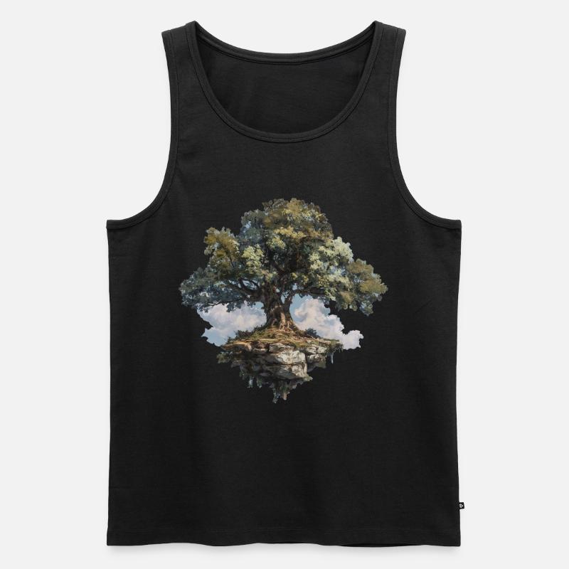Baum - Männer Premium Bio Tank Top - Schwarz