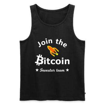 Bitcoin Investor Team - Männer Premium Bio Tank Top - Schwarz - Vorne - Michal (187cm)