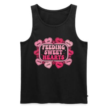 Caring Hearts: Bildung und Liebe - Männer Premium Bio Tank Top - Schwarz - Vorne - Michal (187cm)