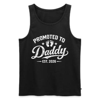 Beförderter Vater 2026 Vater-Bekanntgabe Geburt - Männer Premium Bio Tank Top - Schwarz - Vorne - Michal (187cm)