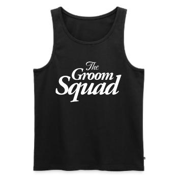 The Groom Squad - Men's Premium Organic Tank Top - black - Front - AI Model Male 178 light (178cm)