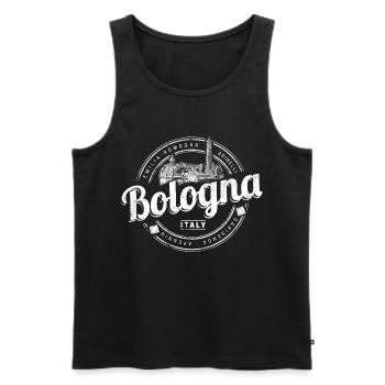 Bologna Emilia-Romagna mit Pasta Italien Souvenir - Männer Premium Bio Tank Top - Schwarz - Vorne - AI Model Male 178 light (178cm)