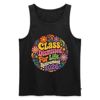 Teacher Retreat 2026 - Class Dismissed For Lif - Men's Premium Organic Tank Top - black - Front - Michal (187cm)