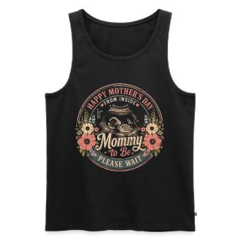 Cadeau Future Maman - Happy Mother's Day From Insi - Débardeur bio Premium Homme - noir - Devant - Michal (187cm)