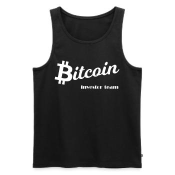 Crypto Investor Team Chart - Men's Premium Organic Tank Top - black - Front - AI Model Male 178 light (178cm)
