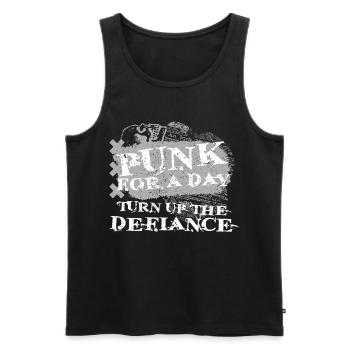 Punk For A Day - Men's Premium Organic Tank Top - black - Front - AI Model Male 178 light (178cm)